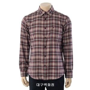 [피에르가르뎅]PPWS460678_배색 중체크 양기모 노멀핏 셔츠