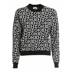 [KENZO] 라프리마 여성 크루 넥 모노그램 점퍼 FC52PU6913SC99 블랙 /8