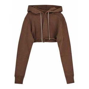 [RICK OWENS] 라프리마 여성 스웨트셔츠 스웨터 크롭 후디 DS02D2222FP83 Brown /8