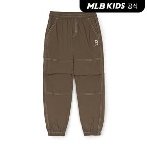 [택가79,000원][MLB키즈 공식] 25SS 베이직 나일론 스티치 포인트 우븐 팬츠 BOS (L.Brown) 7AWPB0151-43BRL
