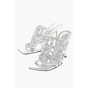 보테가베네타 라메 뮬 슬리퍼 716242V29N0 1414 Silver