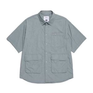 내셔널지오그래픽 N252USH120 NRN 올오버프린트 셋업 셔츠 KHAKI GREEN