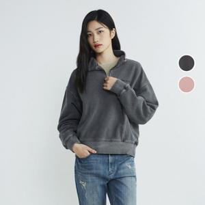 [버커루]여성 그래픽다잉 반집업 맨투맨 티셔츠 B235TS560P