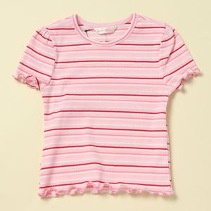로엠걸즈스트라이프 반팔 골지 티셔츠RGRA2552C