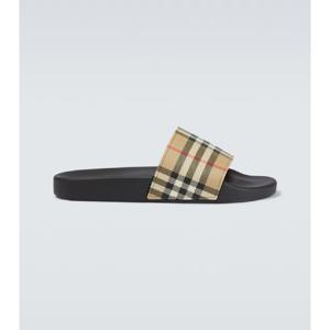 버버리 빈티지 체크 슬라이드 샌들 P00674409