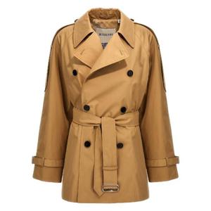 BURBERRY 더블 브레스티드 쇼트 트렌치코트 8089783FLAX