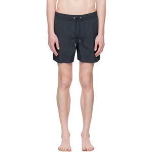 25 FW Maison Kitsune 남성 네이비 플래시 폭스 스윔 쇼츠 251389M208000