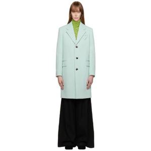 보테가베네타 코트 블루 싱글 브레스트 코트 222798F059000