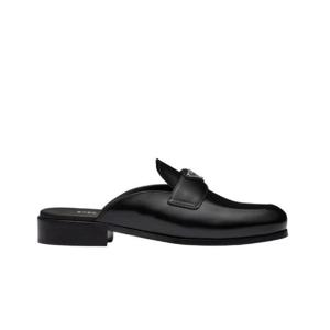 프라다 브러쉬드 레더 뮬 블랙 1D918M-055-F0002