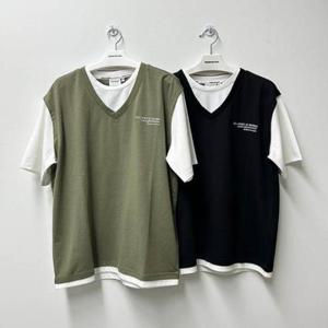 인터크루 HC10 남여,블럭레이어링,반팔 ITY2TM08B