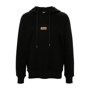 베르사체 로고 레귤러 핏 후드 티셔츠 블랙 77GAIT08 CF00T 899