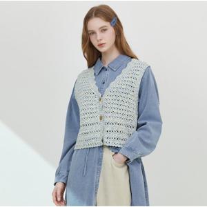 [써스데이아일랜드]스카시 니트 베스트(T252MVT132W)