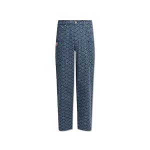 Kenzo 올오버 패턴 와이드 레그 진 FE55DP4086K1 DM TP944242217