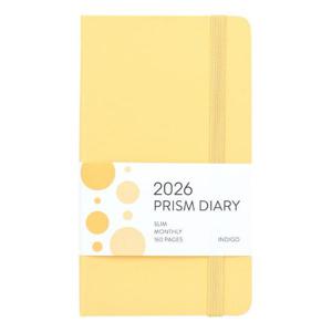 [인디고] 2026 프리즘 슬림 먼슬리 다이어리 (날짜형, 수첩형, 월간) - 버터옐로우
