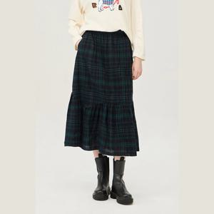 [베네통]네이쳐 체크 롱 스커트 (BASK55461)