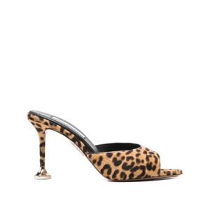 25 FW 아쿠아주라 레오파드 프린트 힐 뮬 95mm BISMIDM0LYN TP441124327