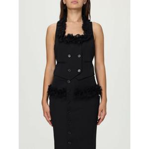 [ALEXANDER MCQUEEN] 라프리마 여성 웨이스트코트 탑 839558QJAAC 1000 블랙 /6