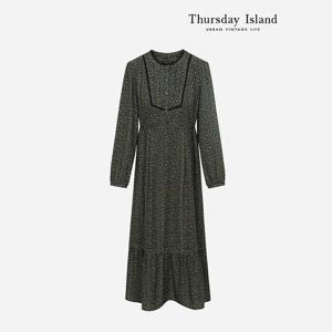 [Thursday Island] 레이스 믹스 롱 원피스(T236MOP546W)