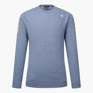 데상트골프티셔츠 GQC DP31MFKP96-LBLG 남성 캐시혼방 라운드 스웨터 / Light Blue