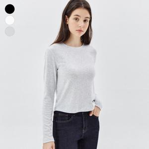[게스(진)]여성 울혼방 테일리 라운드 티셔츠 OO3K1497