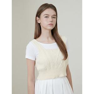 [레코브](레코브) 미니꽈배기 니트 베스트(LC61C9KV507X)