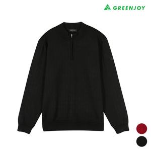 [그린조이] 남성 G로고 밍크본딩 하프 집업 티셔츠_GF23SL52M