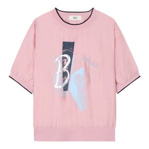 [베스띠벨리]린넨 로고 프린팅 블라우스 BJBAH2443