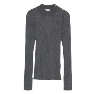 25 FW 포르테포르테 골지 터틀 넥 버튼 디테일 스웨터 14431MYKNIT TP442694668