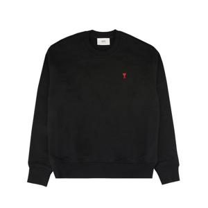 25FW 아미 BFUSW035 730 001 하트 로고 스웨트셔츠 블랙