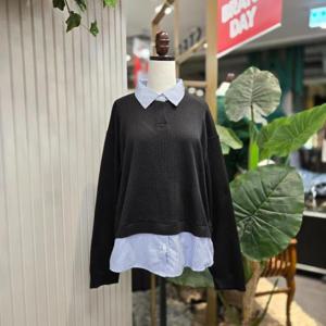 스테파니 HC05 니트배색남방 A25SW5102HK