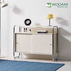 우아미가구 모노 베론 미드센츄리 슬라이딩 수납장 1050