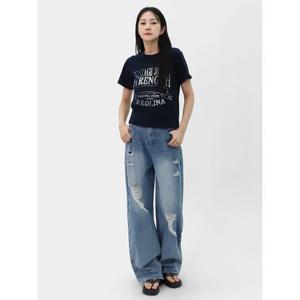 [스콰즈] 여자 캐주얼 찢청 데님 워싱 청바지 SNNP027