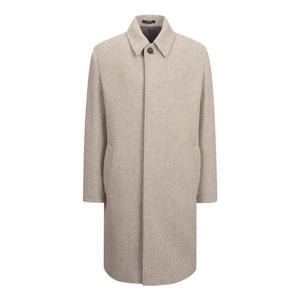 [파렌]파렌하이트 24F/W 멜란지베이지 W100 헤링본 히든버튼 패딩 롱코트 (FJLAX7336)
