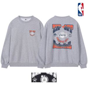 [엔비에이]남녀공용 TIP-OFF 그래픽 오버핏 기모 맨투맨N254TS041P