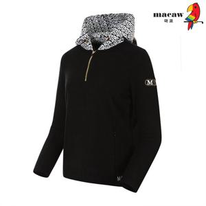 [마코] (여성)레터링배색후드티셔츠_MOW4TH72