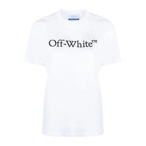 오프화이트 로고 프린트 크루넥 반팔 티셔츠 OWAA089 C99JER003