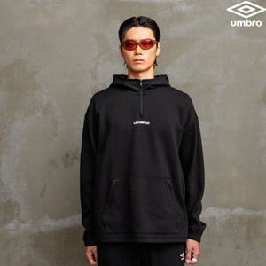 [엄브로] 나이트런 하이브리드 후드 하프 집업 UQ321SHD91_BLK0