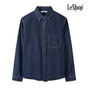 르샵  원 스티치 포켓 데님 셔츠 (BPABL004A)