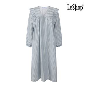 르샵  V넥 러플 스트라이프 원피스 (BPAOP002A)