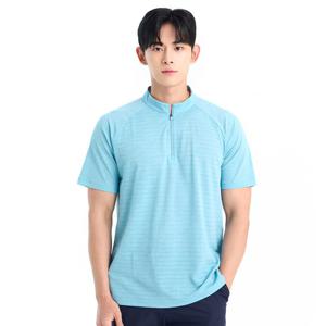 콜핑 남성 연한 스트라이프 기본 등산 반팔 반집업 티셔츠 2402TK580M