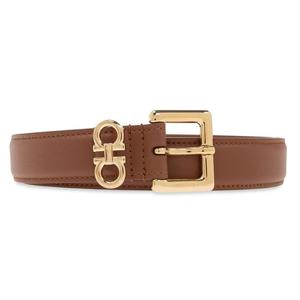 25 FW 페라가모 더블 간치니 25mm 뉴코냑 픽스드 벨트 230346DONNAH