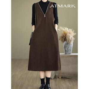 [앳마크]ATMARK 집업넥루즈롱원피스_AA56OP020G
