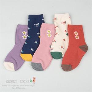 [꼼지]CA도트 플라워(5족) 양말세트/유아/어린이