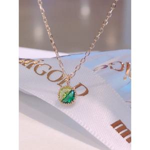 미니골드 14K [Twin Birth] 클로에 하프 목걸이 NETS4202