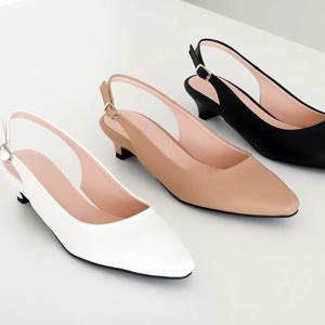 [더힐]스틸레토 심플 여성여자 구두 플랫 정장화 슬링백 3cm sjdv-008