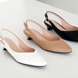 [더힐]스틸레토 V라인 여성여자 구두 플랫 정장화 슬링백 3cm sjdv-009