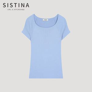 [SISTINA] 인기 미니멀 딥 라운드넥 니트_ASKPOO21700_LL