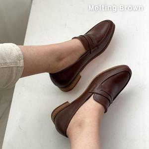 [멜팅브라운] 여성 심플 단화 데일리 페니로퍼 4color