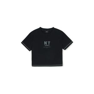 MLB  (3FTSB0453-50BKS) 여성 슬림 크롭 기능성 반팔 티셔츠