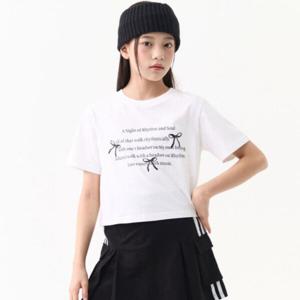 [더데이걸]크롭 그래픽 반팔 티셔츠TGRP25301_IC